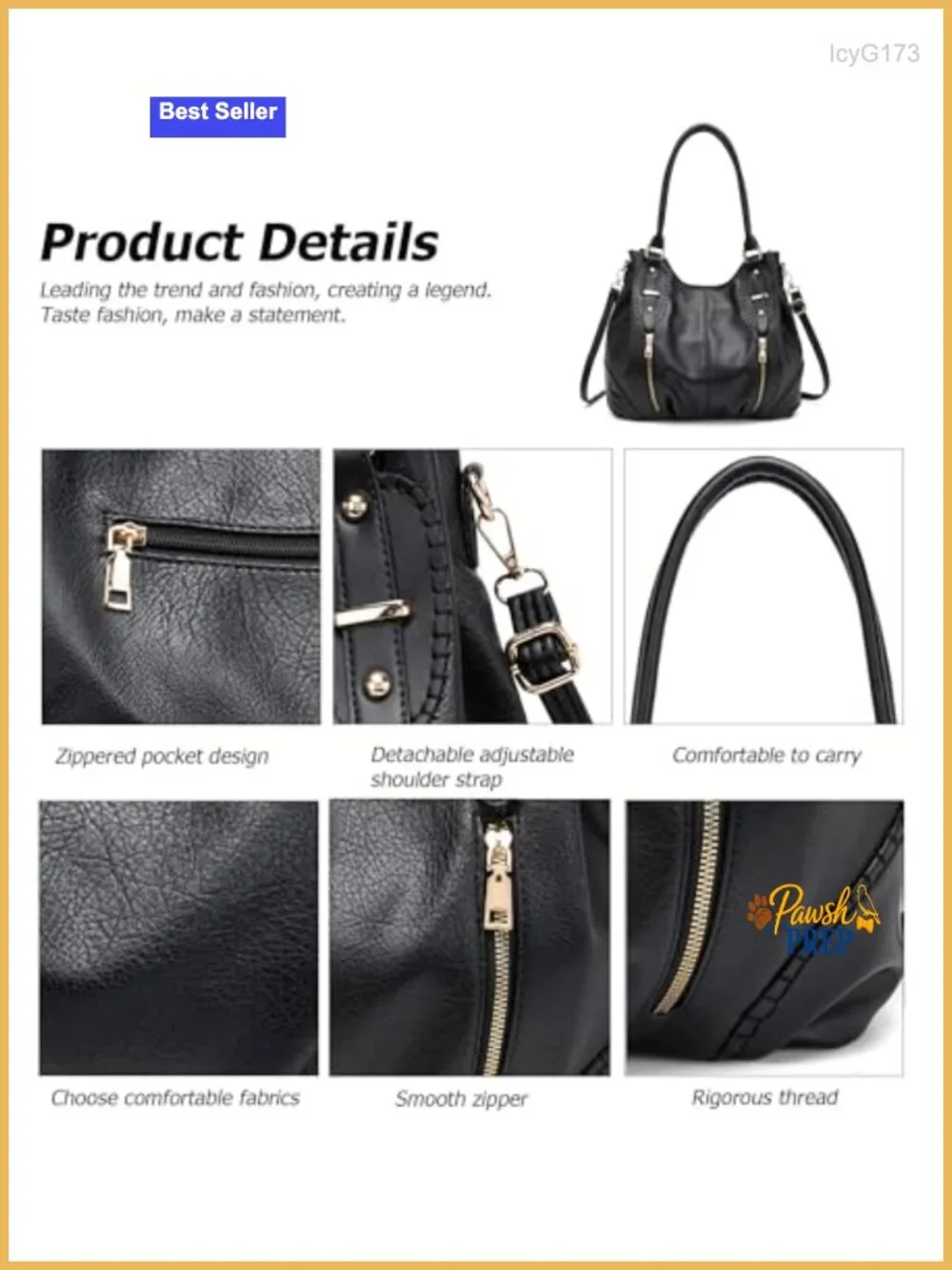 Vintage PU Leather Hobo Tote Bag Satchel Shoulder Bag Crossbody Purse 13.3